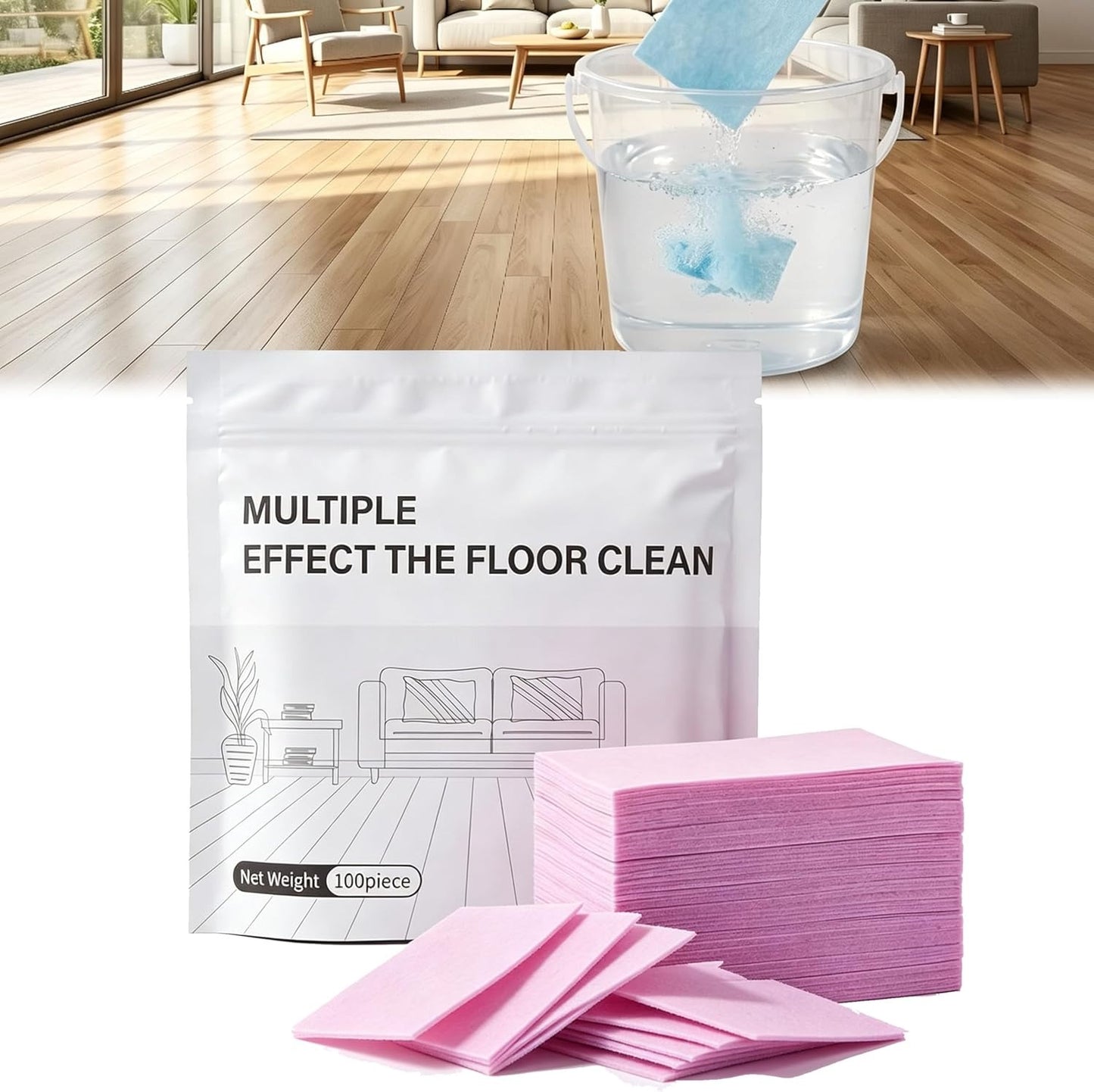 100PCS Multi-Surface Floor Cleaning Tablets